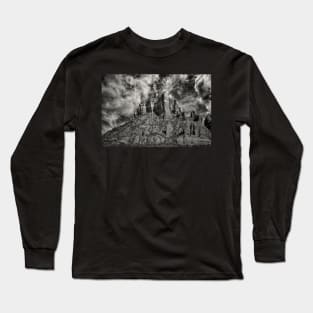 Castle Rock Arizona In Black And White Long Sleeve T-Shirt